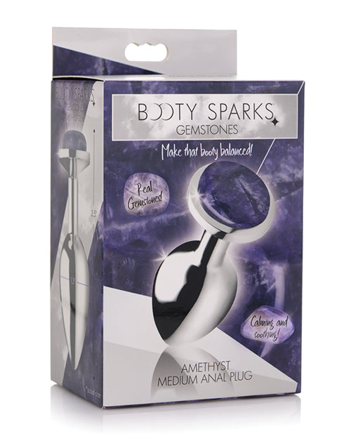 Booty Sparks Gemstones Amethyst Gem Anal Plug - Medium