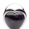 Booty Sparks Gemstones Amethyst Heart Anal Plug - Medium