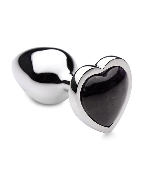 Booty Sparks Gemstones Amethyst Heart Anal Plug - Small