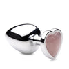 Booty Sparks Gemstones Rose Quartz Heart Anal Plug - Large
