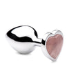 Booty Sparks Gemstones Rose Quartz Heart Anal Plug - Medium