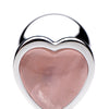 Booty Sparks Gemstones Rose Quartz Heart Anal Plug - Medium