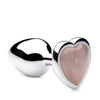Booty Sparks Gemstones Rose Quartz Heart Anal Plug - Small
