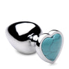 Booty Sparks Gemstones Turquoise Heart Anal Plug - Large