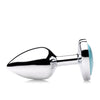Booty Sparks Gemstones Turquoise Heart Anal Plug - Small