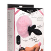 Tailz Waggerz Moving & Vibrating Bunny Tail Anal Plug w/Remote - Pink/Black