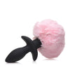 Tailz Waggerz Moving & Vibrating Bunny Tail Anal Plug w/Remote - Pink/Black