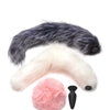 Tailz Snap On Silicone Anal Plug w/3 Interchangeable Tails - Asst Colors