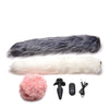 Tailz Snap On Vibrating Silicone Anal Plug w/3 Interchangeable Tails & Remote - Asst Colors