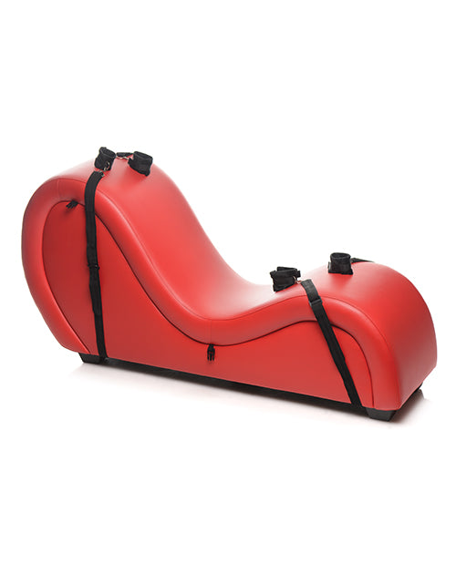 Master Series Kinky Couch Sex Chaise Lounge w/Love Pillows - Drop Ship Only Red