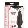 Tailz Snap On Interchangeable Silicone Anal Plug - Black Small