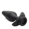 Tailz Snap On Interchangeable 10X Vibrating Silicone Anal Plug w/Remote - Black Large