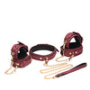 Master Series Velvet 6 pc Bondage Set - Burgundy