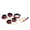 Master Series Velvet 6 pc Bondage Set - Burgundy