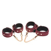 Master Series Velvet 6 pc Bondage Set - Burgundy