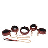 Master Series 6 pc Bondage Set - Burgundy