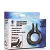 Trinity Men 10X Cock Viper Dual Stimulation Silicone Cock Ring - Black