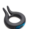 Trinity Men 10X Cock Viper Dual Stimulation Silicone Cock Ring - Black