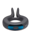 Trinity Men 10X Cock Viper Dual Stimulation Silicone Cock Ring - Black