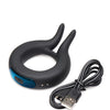 Trinity Men 10X Cock Viper Dual Stimulation Silicone Cock Ring - Black