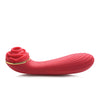 Inmi Bloomgasm Passion Petals 10X Silicone Suction Rose Vibrator - Red