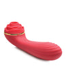 Inmi Bloomgasm Passion Petals 10X Silicone Suction Rose Vibrator - Red
