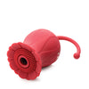 Inmi Bloomgasm Royalty Rose Textured Suction Clit Stimulator - Red