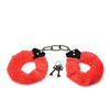 Master Series Cuffed in Fur Furry Handcuffs - Red