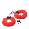 Master Series Cuffed in Fur Furry Handcuffs - Red