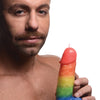 Master Series Pride Pecker Dick Drip Candle - Rainbow