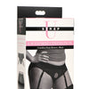 Strap U Laced Seductress Lace Crotchless Panty Harness w/Garter Straps - 2XL/3XL Black