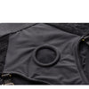 Strap U Laced Seductress Lace Crotchless Panty Harness w/Garter Straps - 2XL/3XL Black