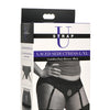Strap U Laced Seductress Lace Crotchless Panty Harness w/Garter Straps - L/XL Black
