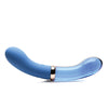 Prisms Vibra-Glass 10x Dual Ended G Spot Silicone/Glass Vibrator - Bleu