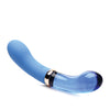 Prisms Vibra-Glass 10x Dual Ended G Spot Silicone/Glass Vibrator - Bleu