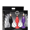 Master Series Kink Inferno Butt Plug Candles - Black/Purple/Red