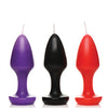 Master Series Kink Inferno Butt Plug Candles - Black/Purple/Red