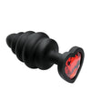 Mistress by Isabella Sinclaire Heart Gem Silicone 3 pc Anal Plug Set - Black