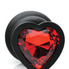 Mistress by Isabella Sinclaire Heart Gem Silicone 3 pc Anal Plug Set - Black
