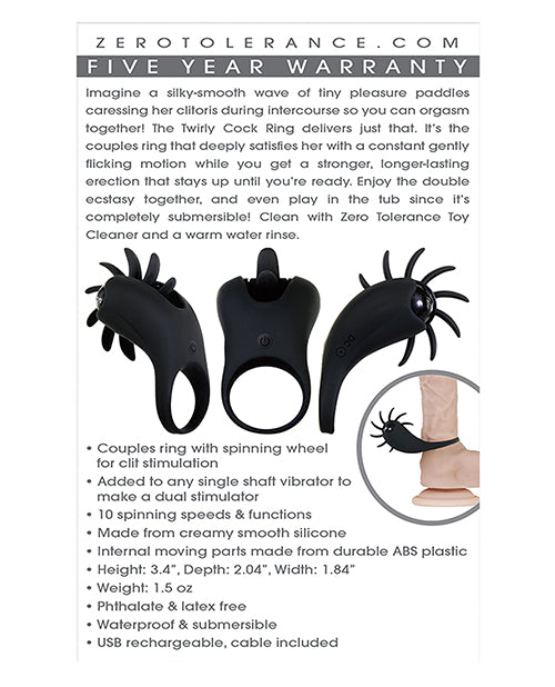 Zero Tolerance Ring Leader Cock Ring - Black