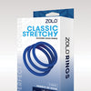 ZOLO Stretchy Silicone Cock Rings - Blue