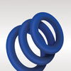 ZOLO Extra Thick Silicone Cock Rings - Blue Pack of 3