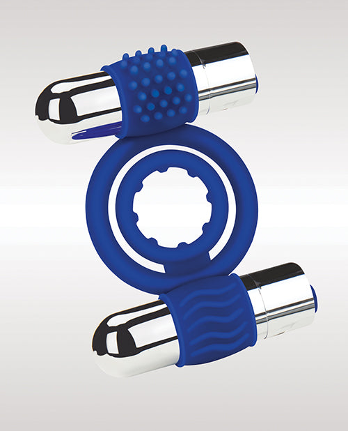 ZOLO Duo Vibrating Cock Ring - Blue